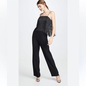 NEW Club Monaco Black Fringe Jumpsuit NWT